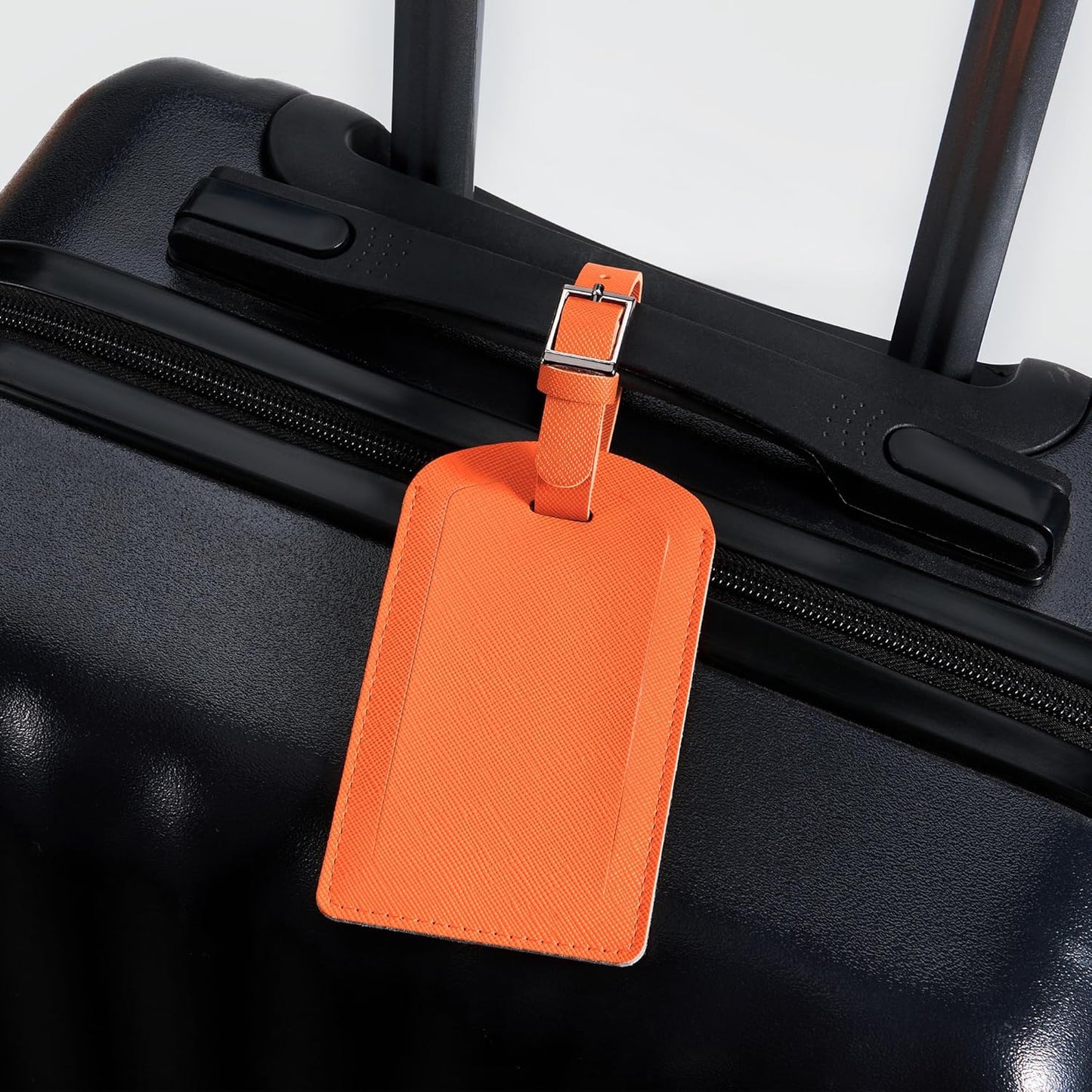 3 Pack Luggage Tags for Suitcases, TSA Approved Bag Tags, Baggage Tags with Privacy Protection, Travel Essentials Luggage Accessories, Orange
