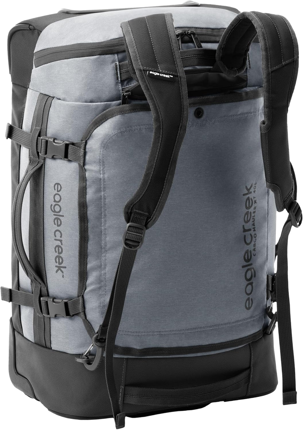 Eagle Creek Cargo Hauler XT Wheeled Duffel - Wheeled Backpack Duffel - Deployable Backpack Straps - Lockable U-Lid & Easy Access Compartment - Charcoal