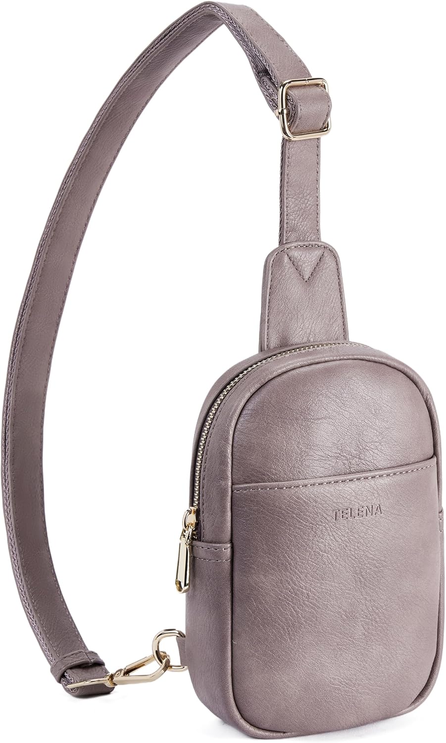 Telena Small Sling Bag for Women Leather Crossbody Fanny Packs Chest Bag for Women