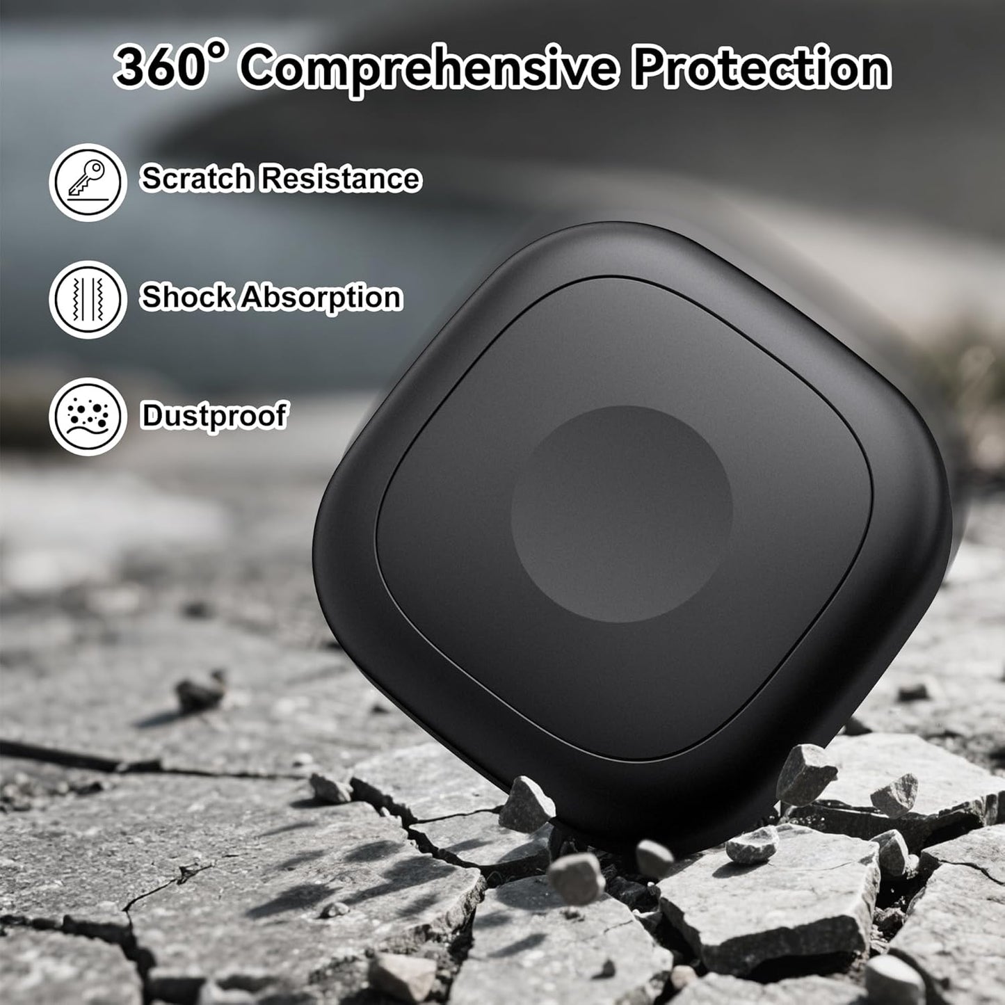 2 Pack for Tile Life360 Mate 2024/2022 Bluetooth Tracker Adhesive Mount, Silicone Waterproof Case with 3M Adhesive Sticker Stick on Car/Bike/Luggage, Hidden Tile Mate Full Protective Holder Anti-Lost