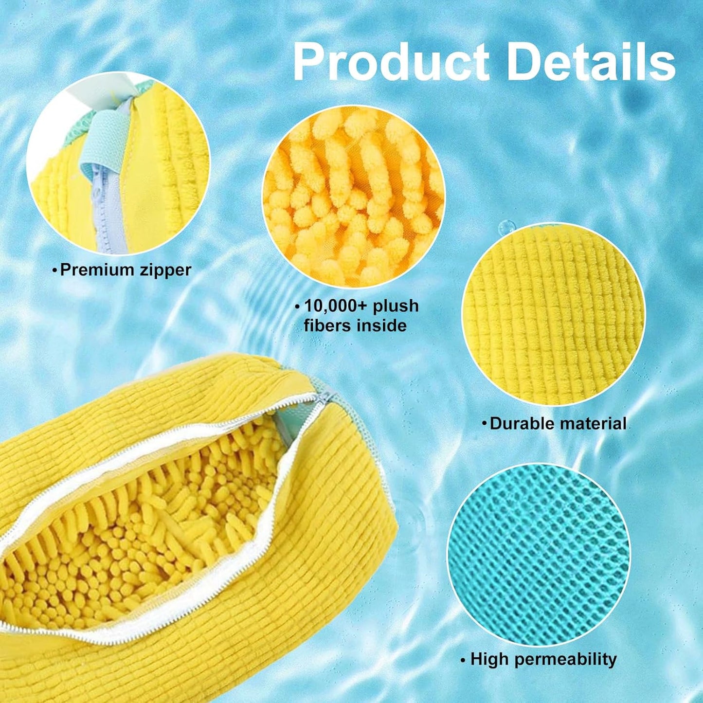 2PCS Shoe Washing Machine Bag, Durable Shoe Bag for Washing Machine, Fits All Shoe Sizes, Easy to Use Cleaning Bag