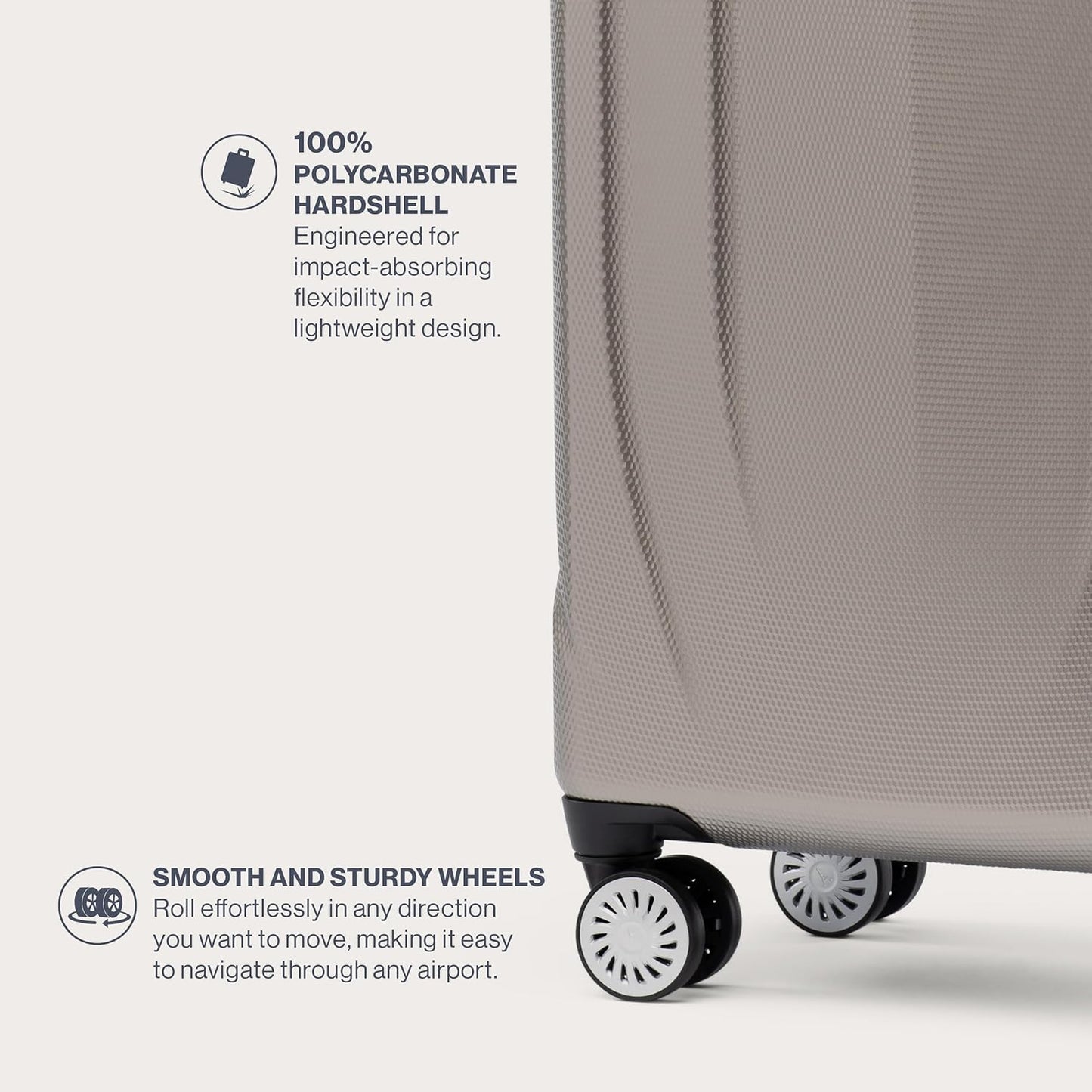 Travelpro Pathways 3 Hardside Expandable Luggage, 8 Spinner Wheels, Lightweight Hard Shell Suitcase, Carry On 21 Inch, Champagne