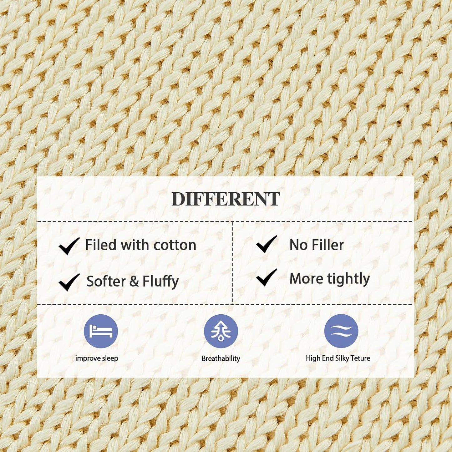 L'AGRATY Knitted Weighted Blanket - 60"x80" 20lbs Cooling Chunky Knit Heavy Blanket for Adults Braided Crochet Throw Thick Cable Yarn Knit Decorative No Beads Evenly Weighted Machine Washable