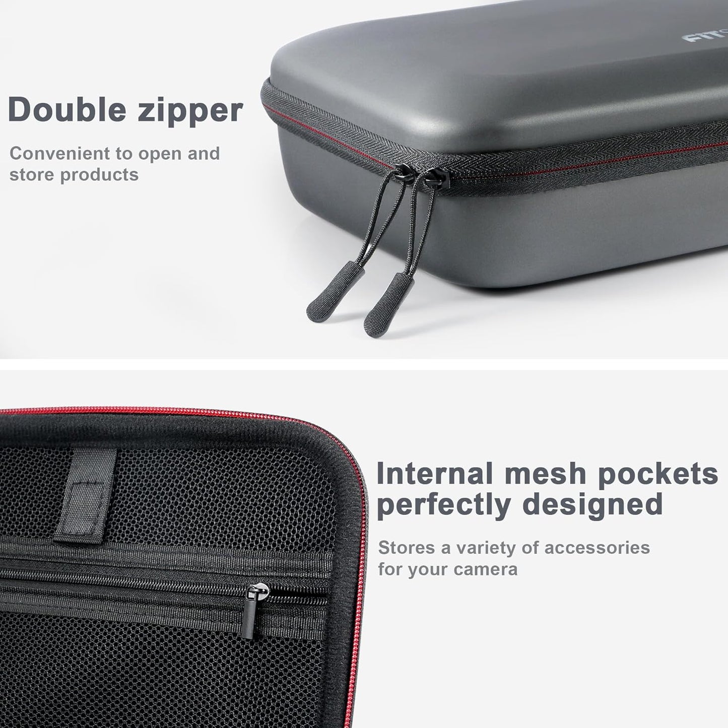 FitStill Carrying Protective Hard Shell Travel Storage Case Compatible with Go Pro Hero 13/12/11/10/9/8/7/6/5,Max, insta 360 X5 X4 X3 ONEX2,AcePro2/AcePro,DJI Action 5 Pro/4/3/2 Camera Accessories Kit