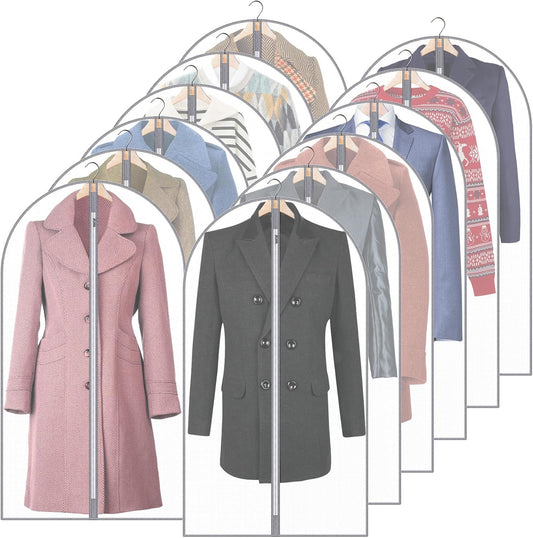 Vacuum Storage Bags, Compression Space Saver Vacuum Seal Bags for Clothing Travel Luggage Comforters Blankets Pillows Bedding (Transparent, 12 Pack)