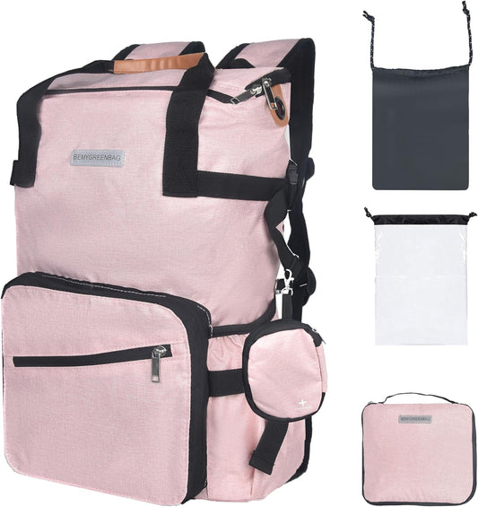 35L Foldable Waterproof Backpack For Outdoor Sports Travel Inside Wet Clothes Compartment Packable For Multiple