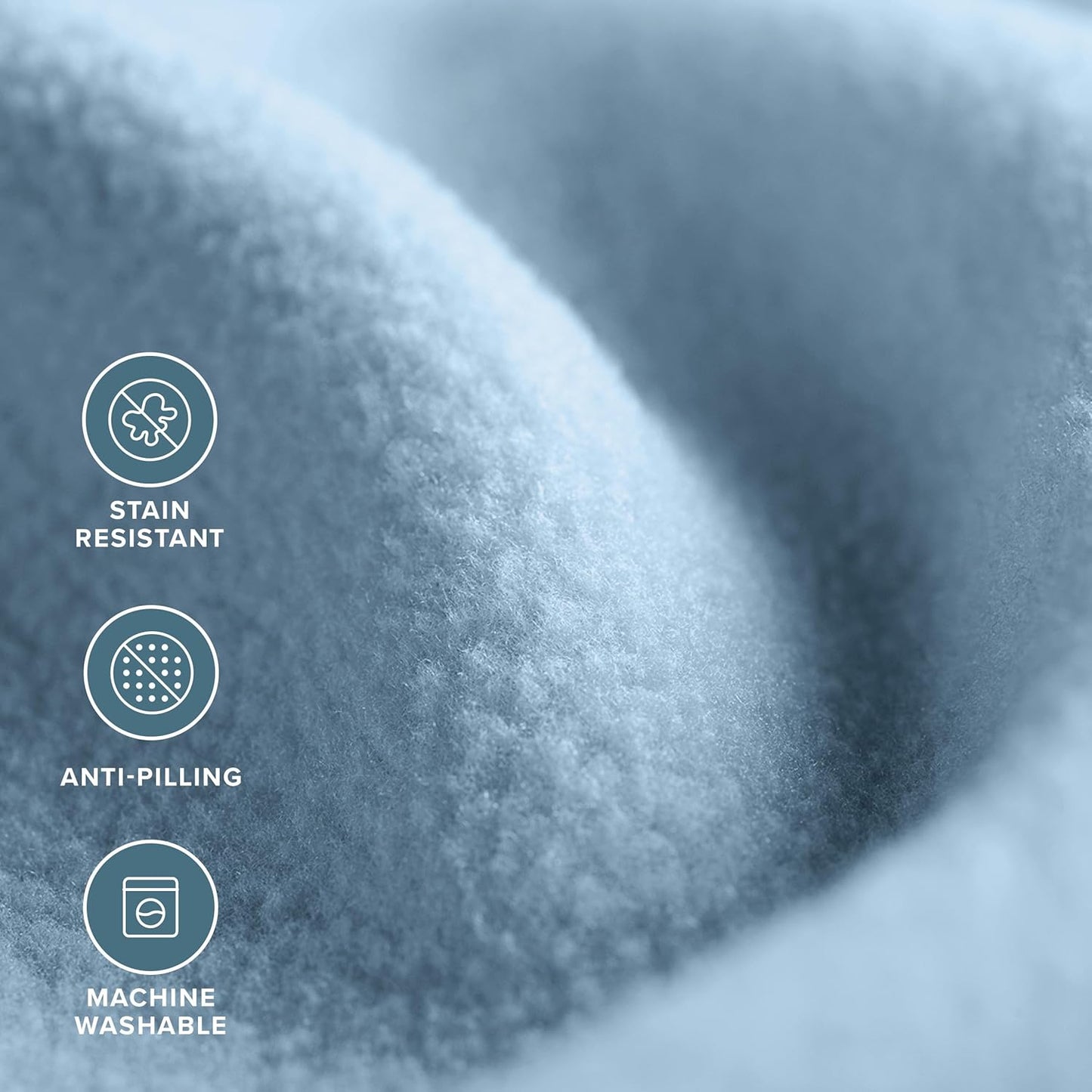 Bare Home Polar Fleece Blanket - Full/Queen - Warm & Cozy - Premium Fleece - Throw for Bed, Sofa, Camping, Travel and Cold Nights - Lightweight Blanket (Full/Queen, Light Blue)