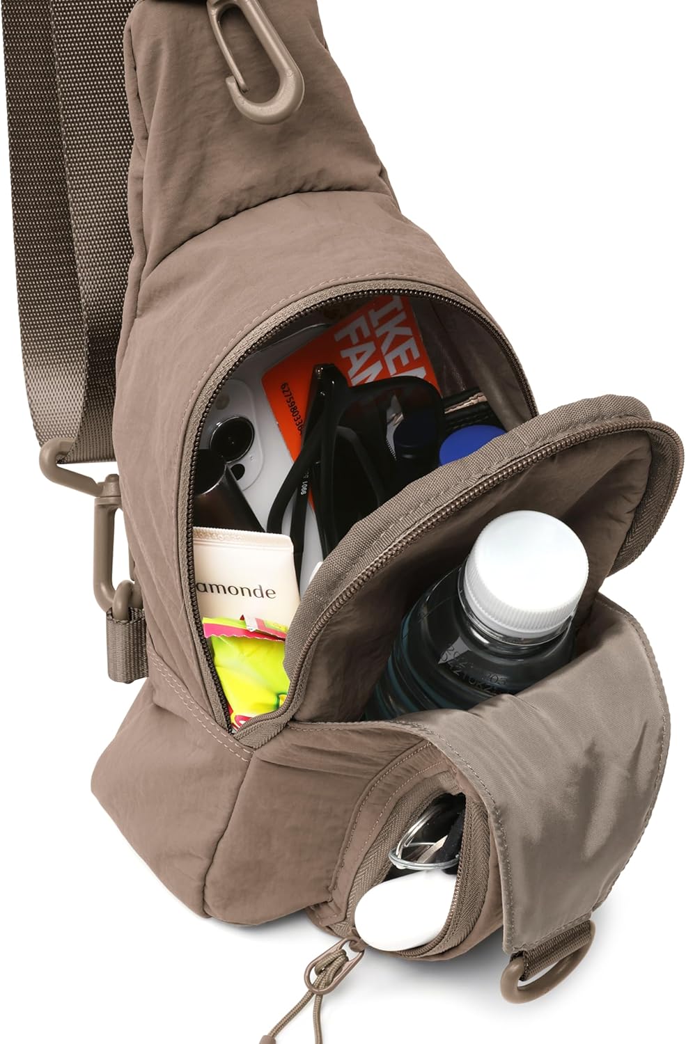 ODODOS Daily Sling Bag with Adjustable Straps Crossbody Chest Bag Lightweight Small Backpack for Casual Traveling Hiking