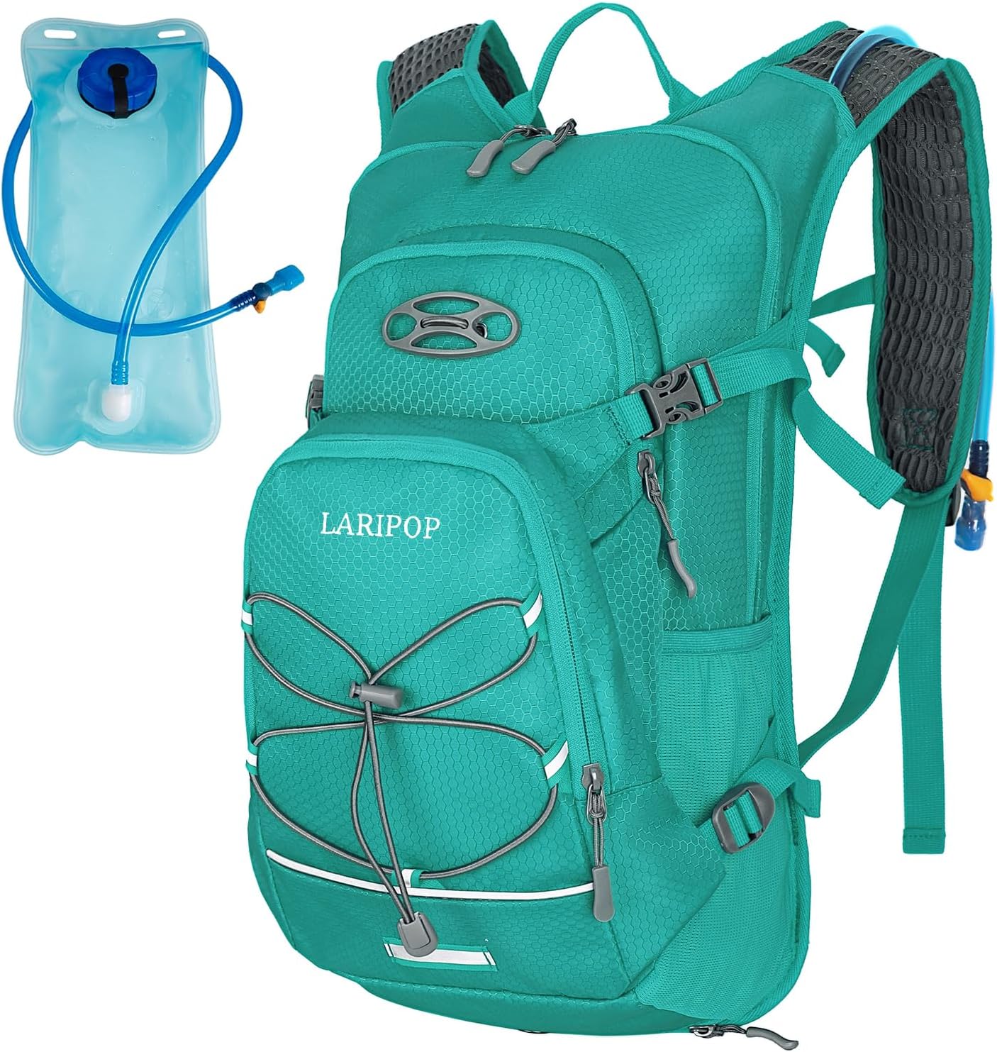 LARIPOP Hydration Backpack, 18L Hiking Backpack with 2L Water Bladder, Lightweight Water Pack for Cycling, Hiking, Biking