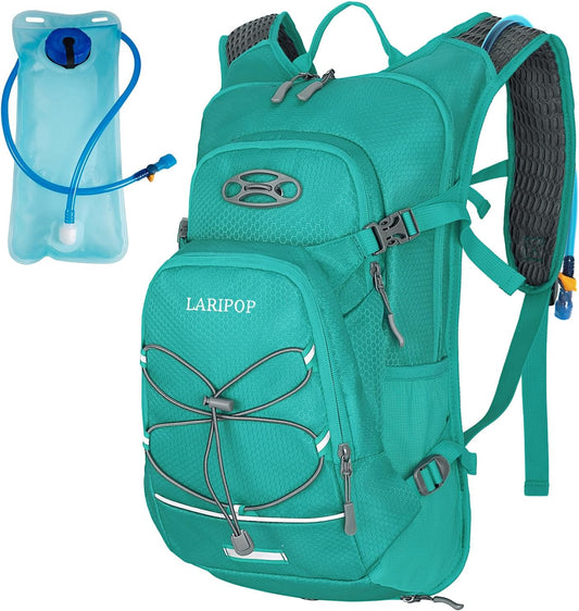 LARIPOP Hydration Backpack, 18L Hiking Backpack with 2L Water Bladder, Lightweight Water Pack for Cycling, Hiking, Biking