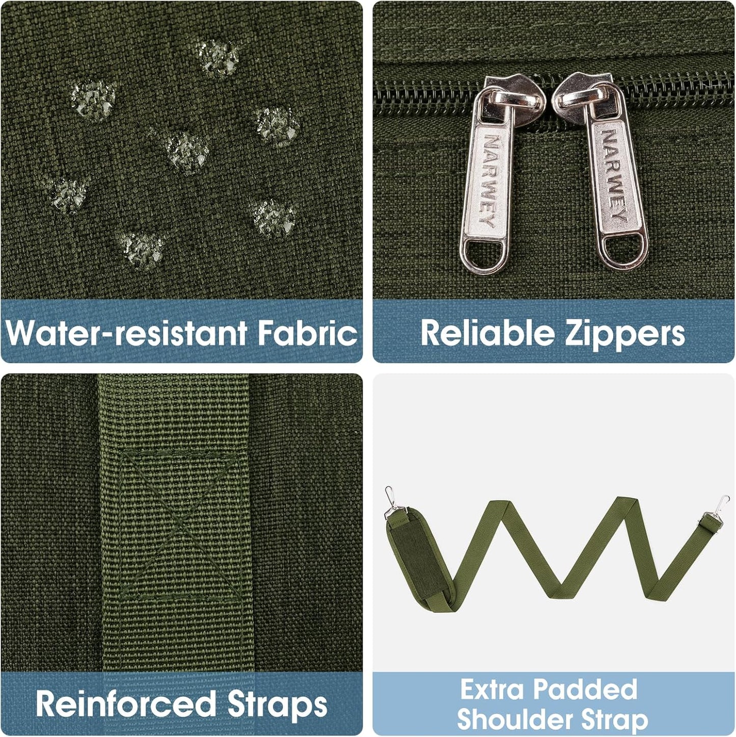 Carry on luaggage 22x14x9 Airlines Approved Foldable Carry on Bag Travel Duffel Packable Duffle Overnight for Women and Men 40L (Army Green)