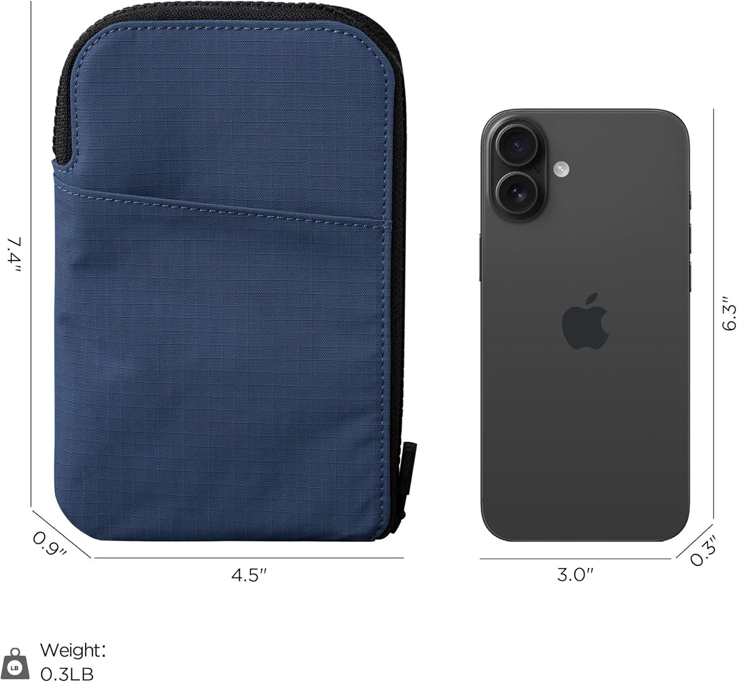 ALPAKA Zip Travel Wallet - Store Your Travel Accessories Efficiently - 3 Internal Pockets For Your Passport and More - 2 Card Slots - Made From Recycled and RFID-Protective Material