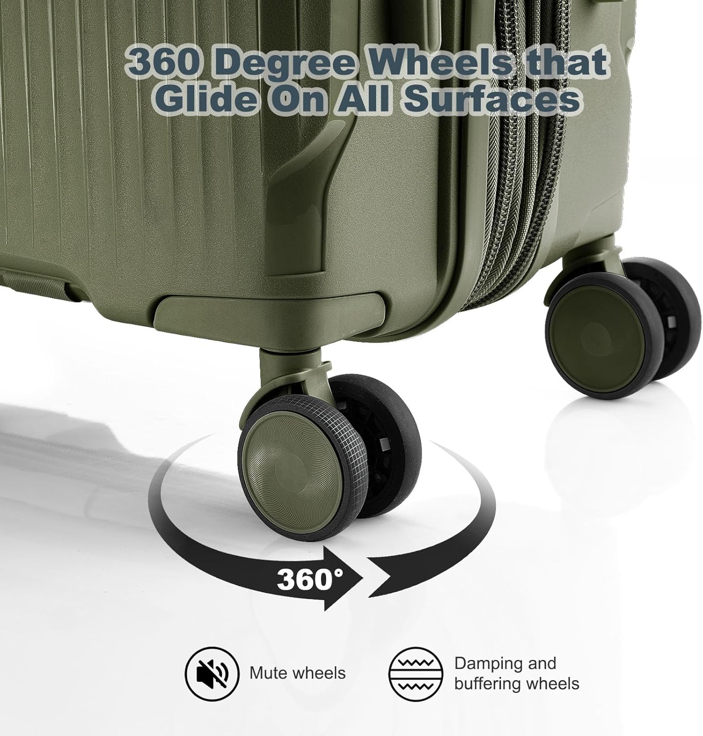 Nazhura Luggage Set, 3-Piece Hardside Suitcase Set, 20-inch Carry On, 24-inch, 28-inch Luggage