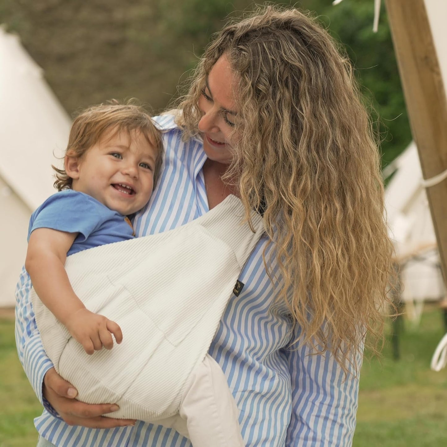 Ergonomic Lightweight Adjustable Toddler Sling Baby Carrier with Zipper Pockets Shoulder Padding Anti Slip Support for Travel Loving Dads and First Time Moms from 9 Months to 4 Years