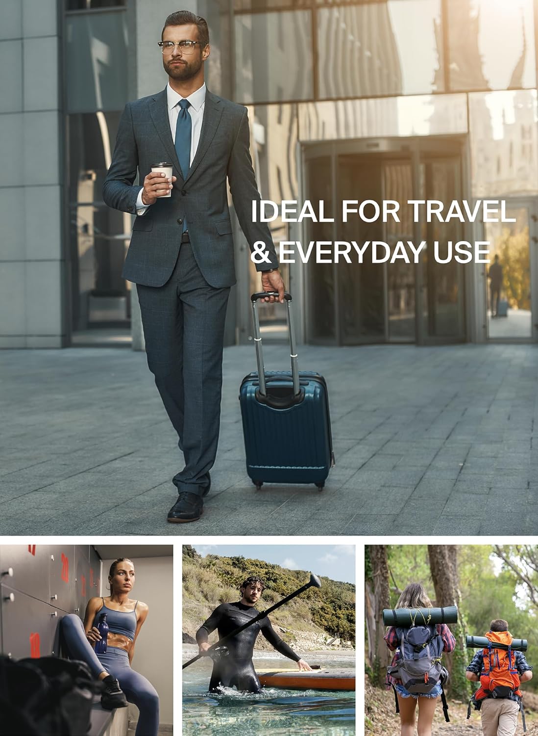 Black Voyage Reusable Vacuum Compression Travel Bag for Carry-On Suitcase and Backpack, Recycled IP67 Waterproof Space Saver Vacpack (2-Pack, 18L - Pump Included)