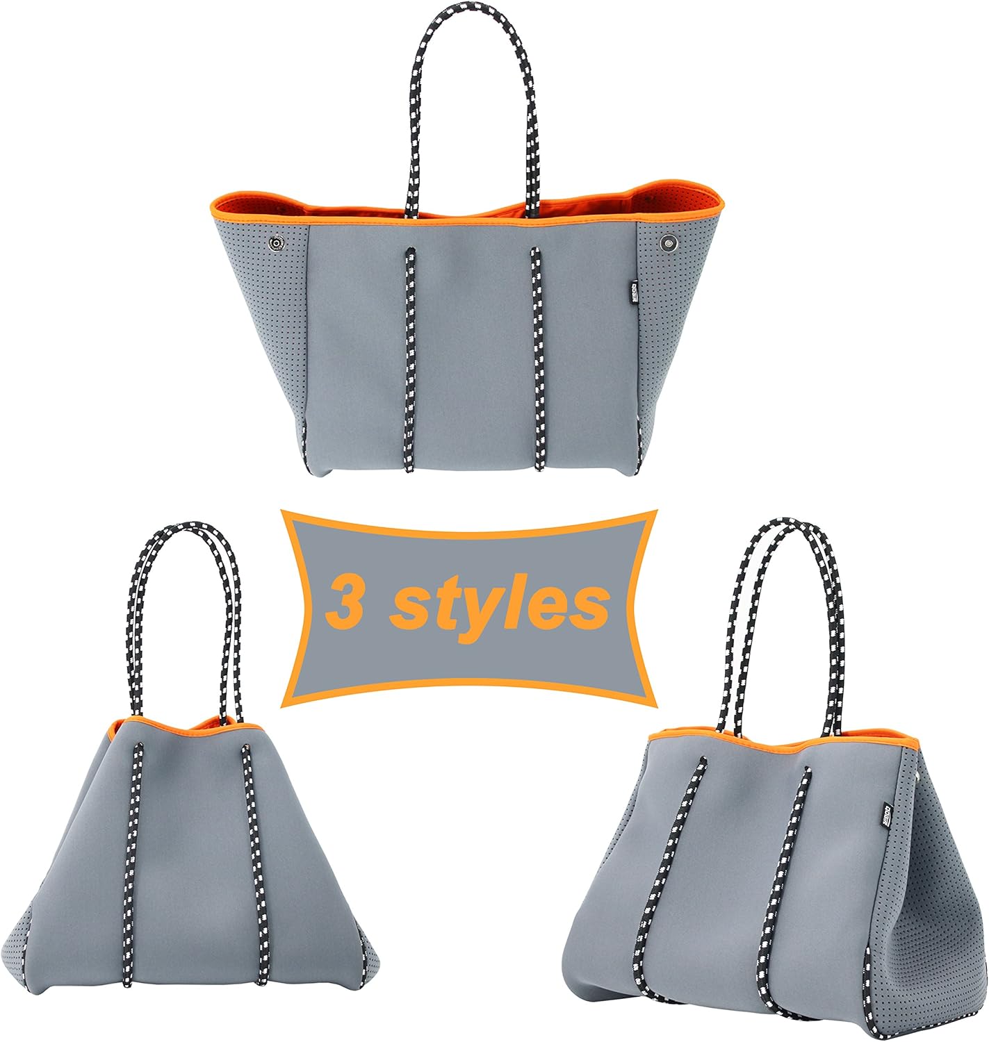 QOGiR Neoprene Multipurpose Beach Bag Tote with Inner Zipper Pocket … … … …