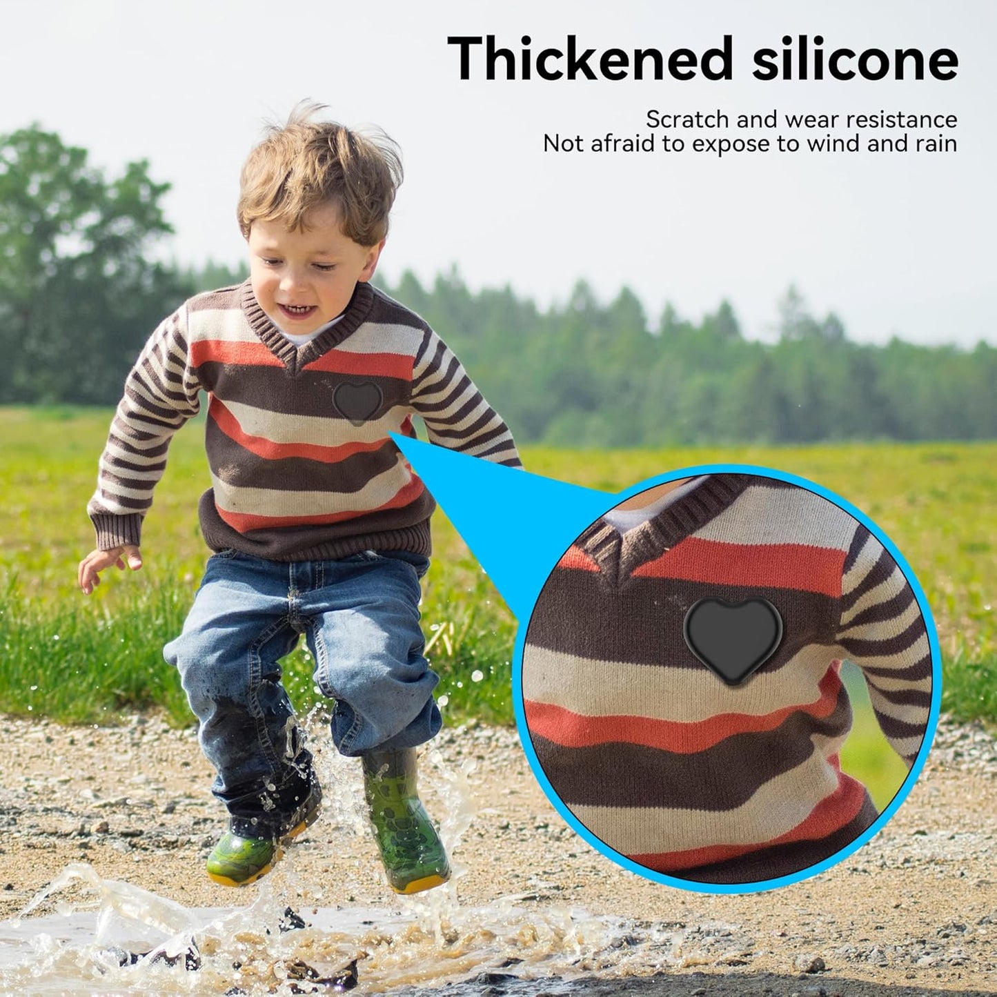 DDJ for AirTag Kids Hidden Case, 4 Pack for Apple Air Tag Tracker Holder for Kids with Invisible Pin, Anti Lost, for Children, Elderly, Shoes, Luggage, Pets Collar (Black White Pink Purple)