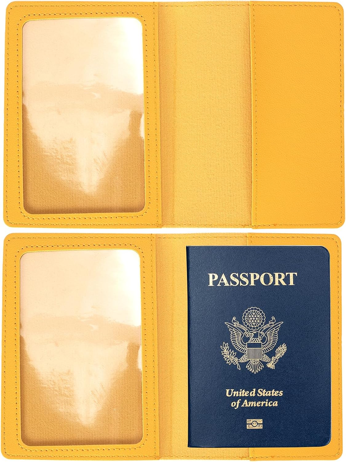 2 Pack Passport covers and Vaccine Card Holder Arouselove PU Leather Passport Wallet Vaccine Case Protector Slot Travel Passport Wallets for Women & Men