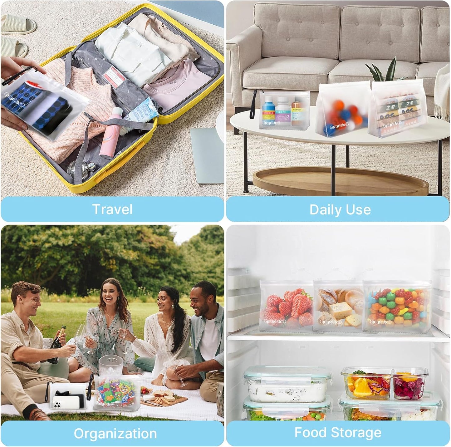 10 Pack TSA Approved Toiletry Bag, Clear Travel Toiletry Bag, Quart Size PEVA Leakproof Makeup Cosmetic Bag for Toiletries Traveling Trips, Carry on Airline Compliant Bags for Men & Women