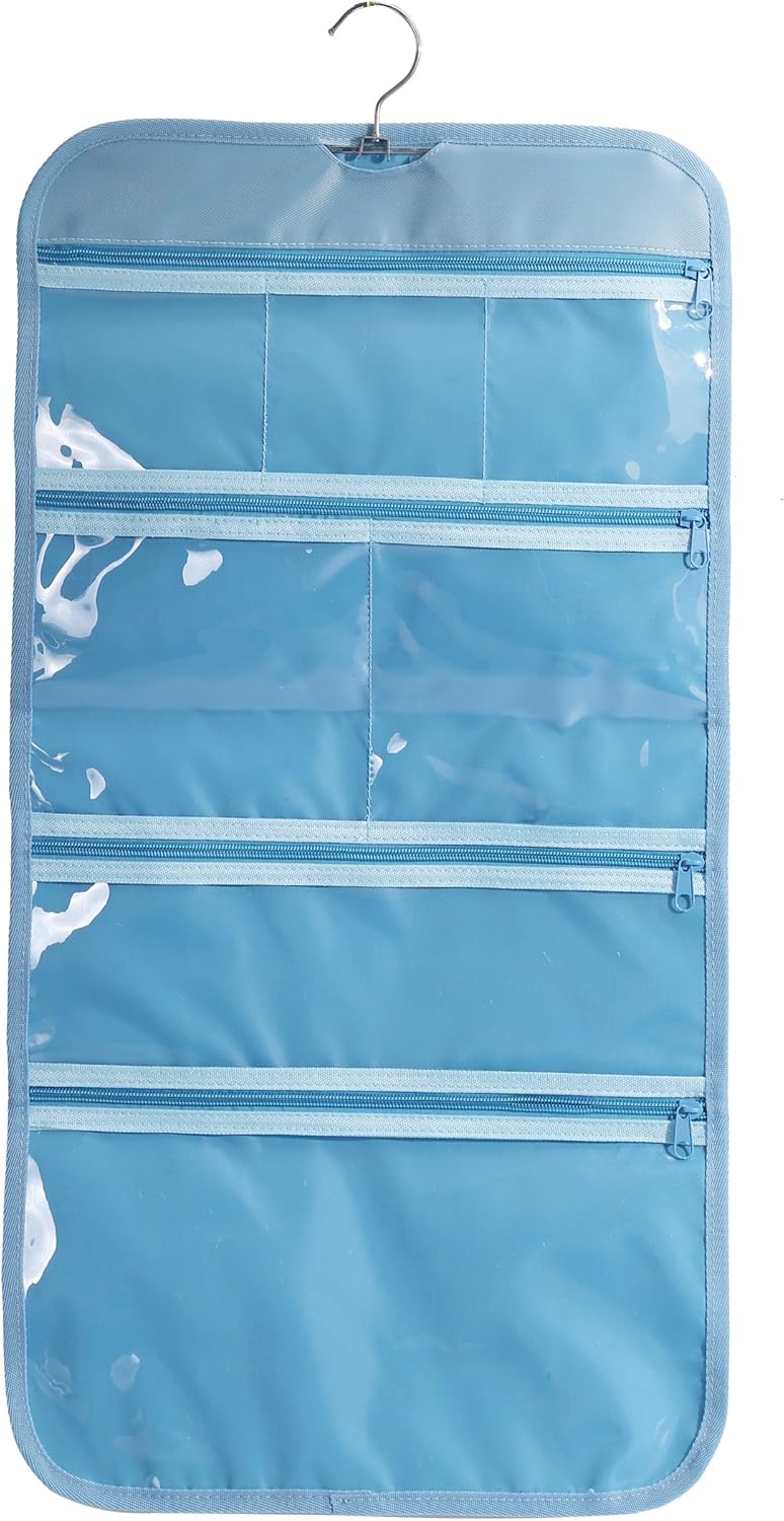 Foldable Clear Hanging Travel Toiletry Bag Cosmetic Organiser Storage