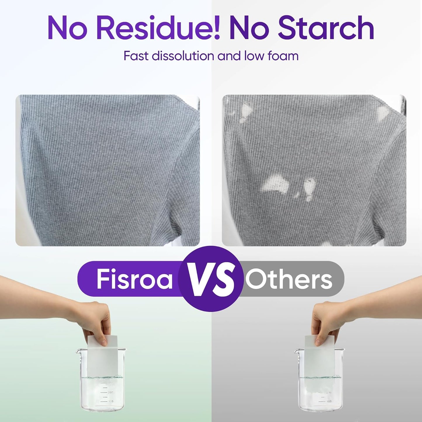 Lavender Laundry Detergent Sheets Travel Eco-friendly 300 Loads Fisroa Clothes Washing Detergent Sheets Plastic-Free Washer Strips Liquidless Laundry Strips Tablet