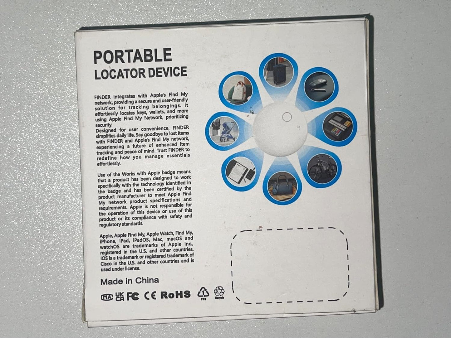 Air Tracker Tags 4-Pack, Item Finders Work for Apple Find My APP(iOS Only) Tracker Tags for Keys, Luggage, Bag etc,Replaceable Battery, Loud Beep, IP68 Waterproof with Holder Keychain, Lotus Root Pink