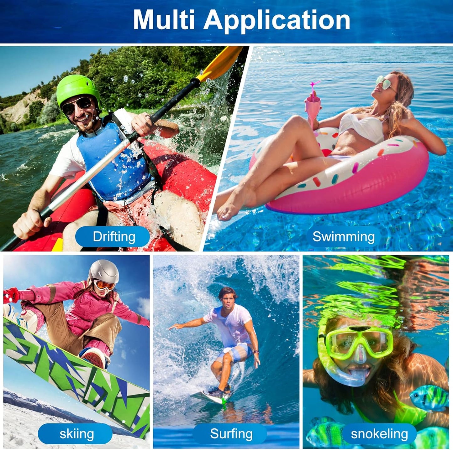 Large Waterproof Phone Pouch Floating, Phone Case Friendly, Up to 7.2'' Cell Phone Dry Bag, IP68 Waterproof Phone Case for iPhone Samsung Galaxy Google, Black