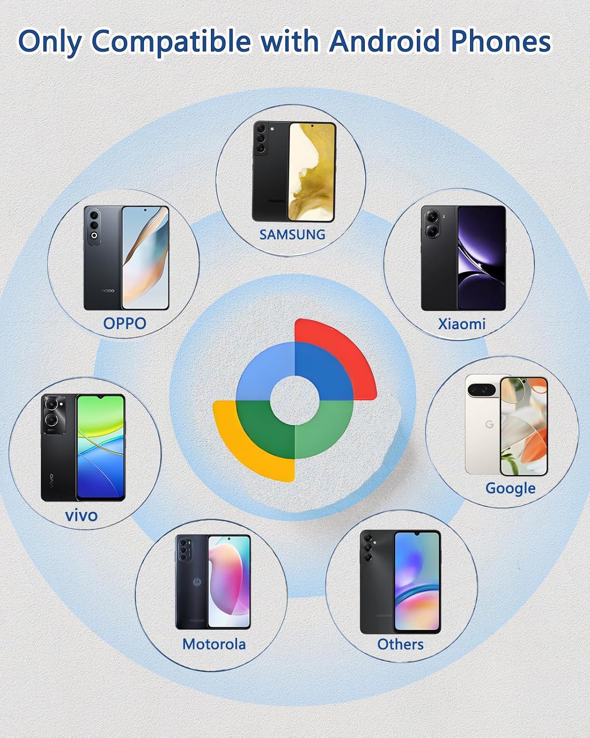 Real-time Positioning Air Tracker Tag, Key Finder, Work with Google Find Hub(Only for Android, Not for iOS), Bluetooth Tracker for Luggage, Backpack etc, 4 Pack Black