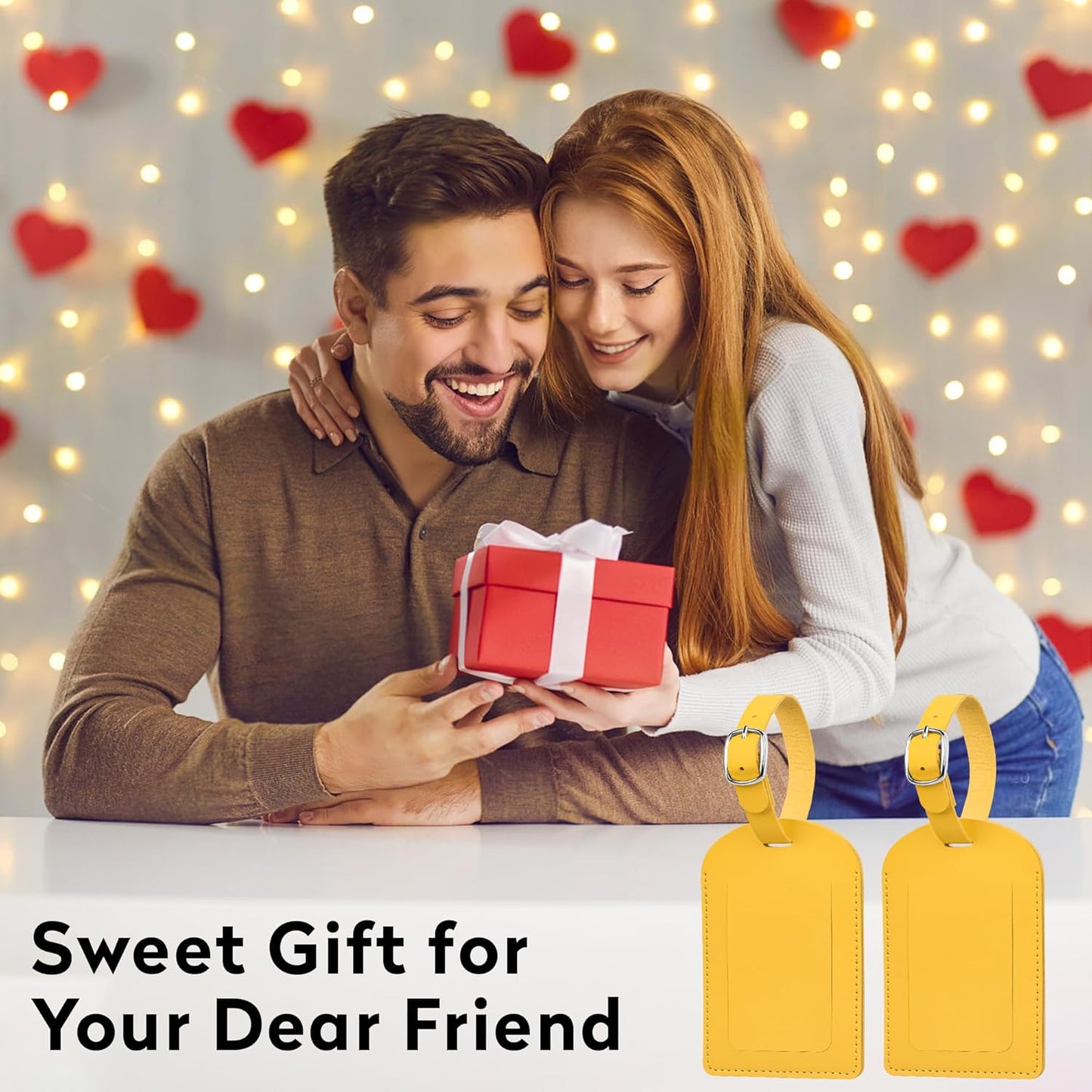 Luggage Tags for Suitcase Travel Bag Labels Privacy Protection Luggage Tag for Baggage PVC Baggage ID Label Tags Yellow