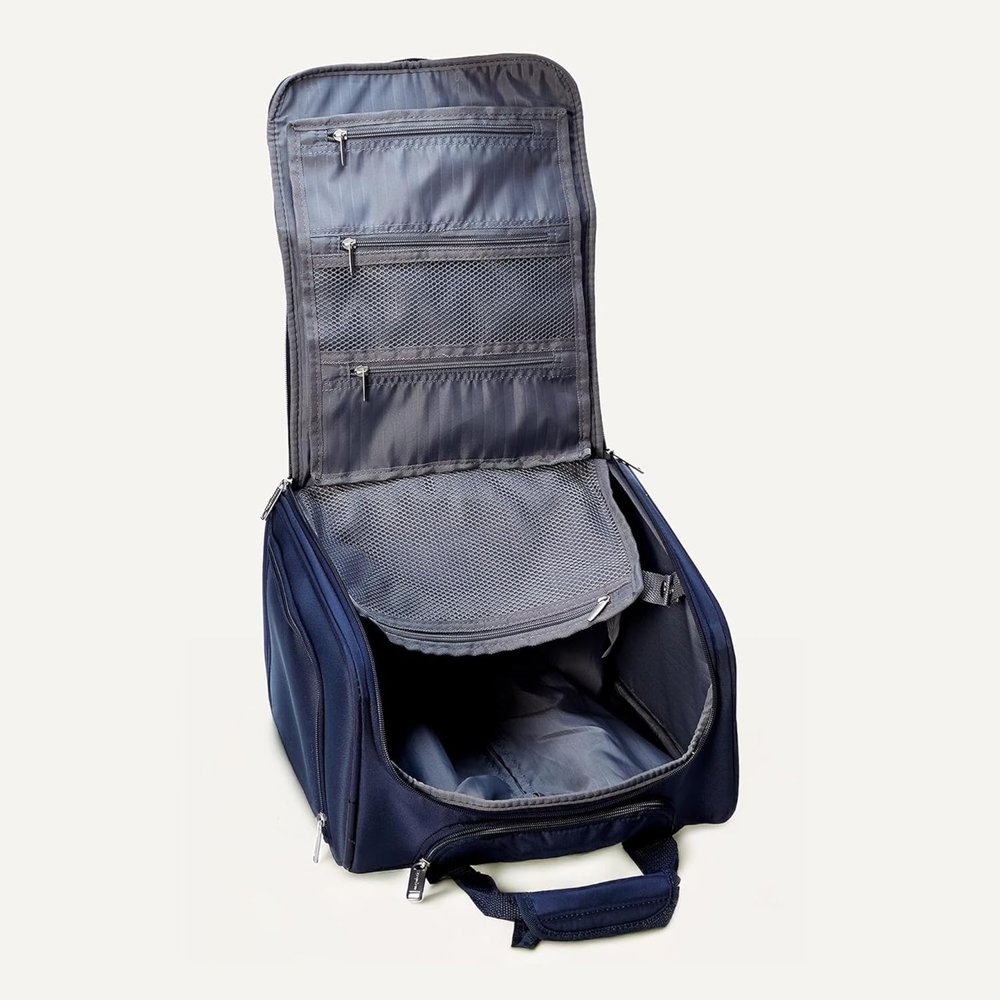 Amazon Basics Underseat Carry On Luggage with Wheels - 14" Rolling Travel Bag, Navy