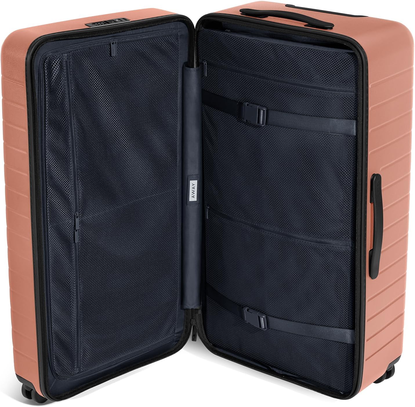 Away Large Trunk Luggage, 31 Inch Hardside Suitcase with Spinner Wheels, Lightweight & Durable, TSA Lock, Ideal for Long Trips, Clay Pink