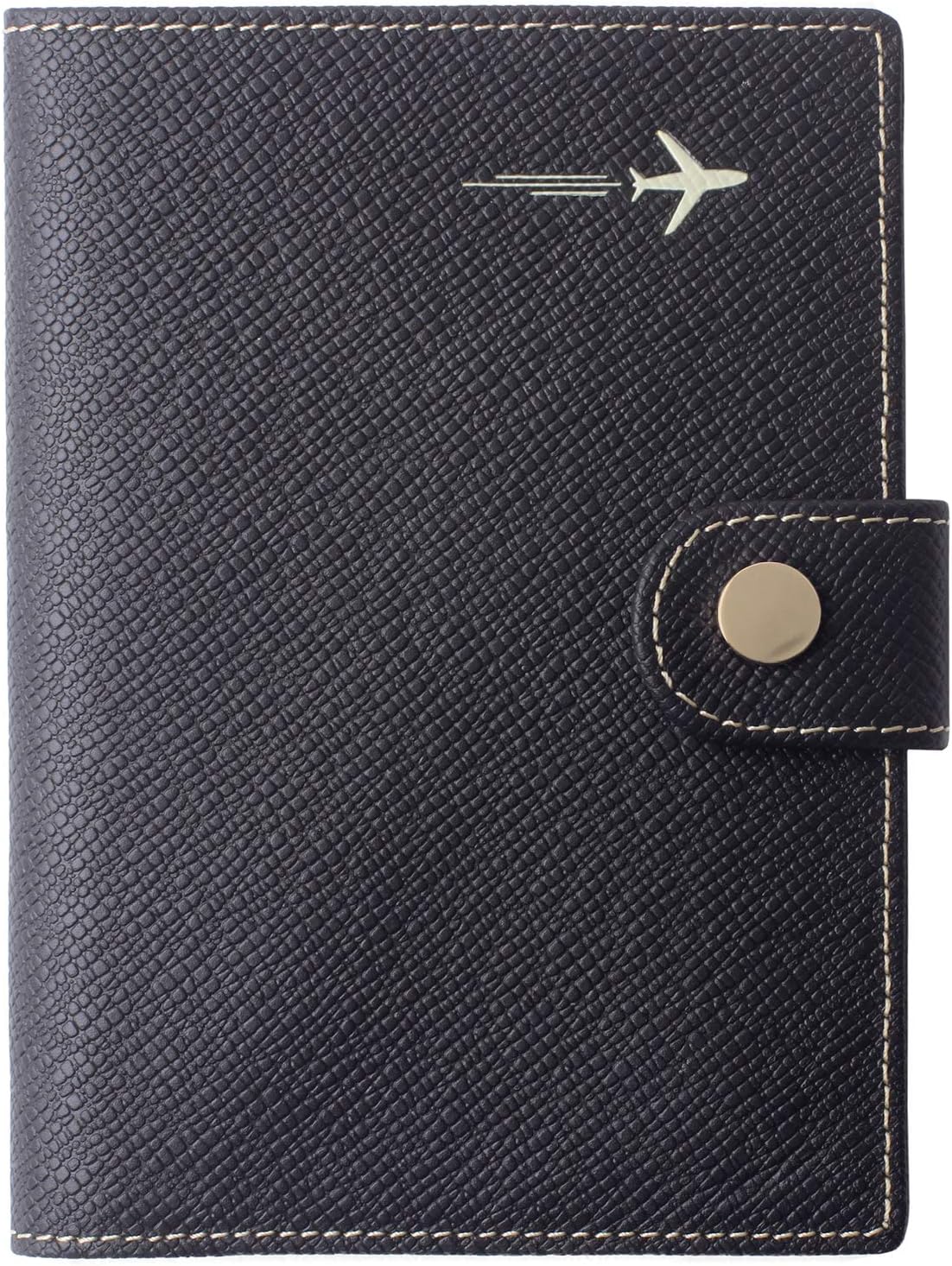 Genuine Leather Passport Case, RFID Passport Cover with Credit Card Holder for Women and Men Family ID Travel