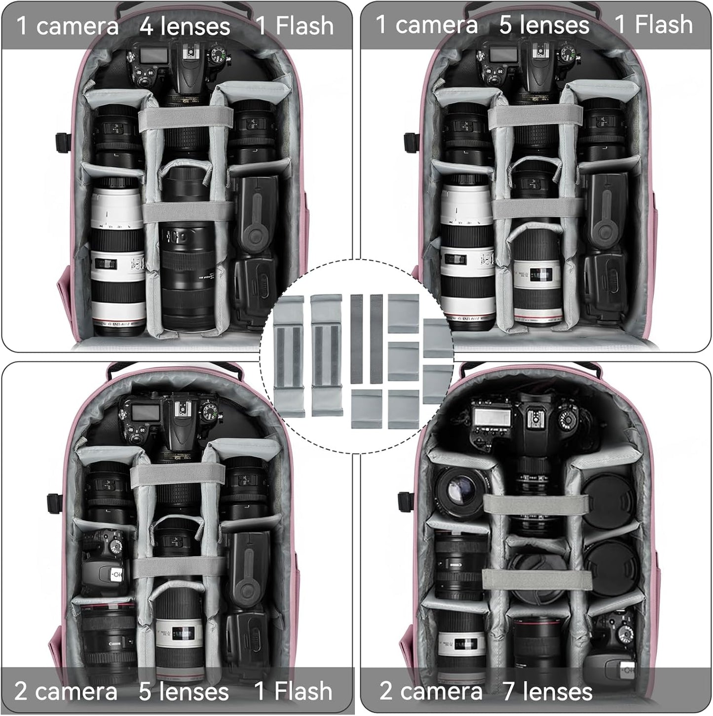 TORIBIO Camera Backpack, Hardshell DSLR Photography Camera Bag, Waterproof Hard Shell Camera Case with Tripod Holder & 15.6" Laptop Compartment Compatible with Canon/Nikon/Sony/DJI Mavic Drone