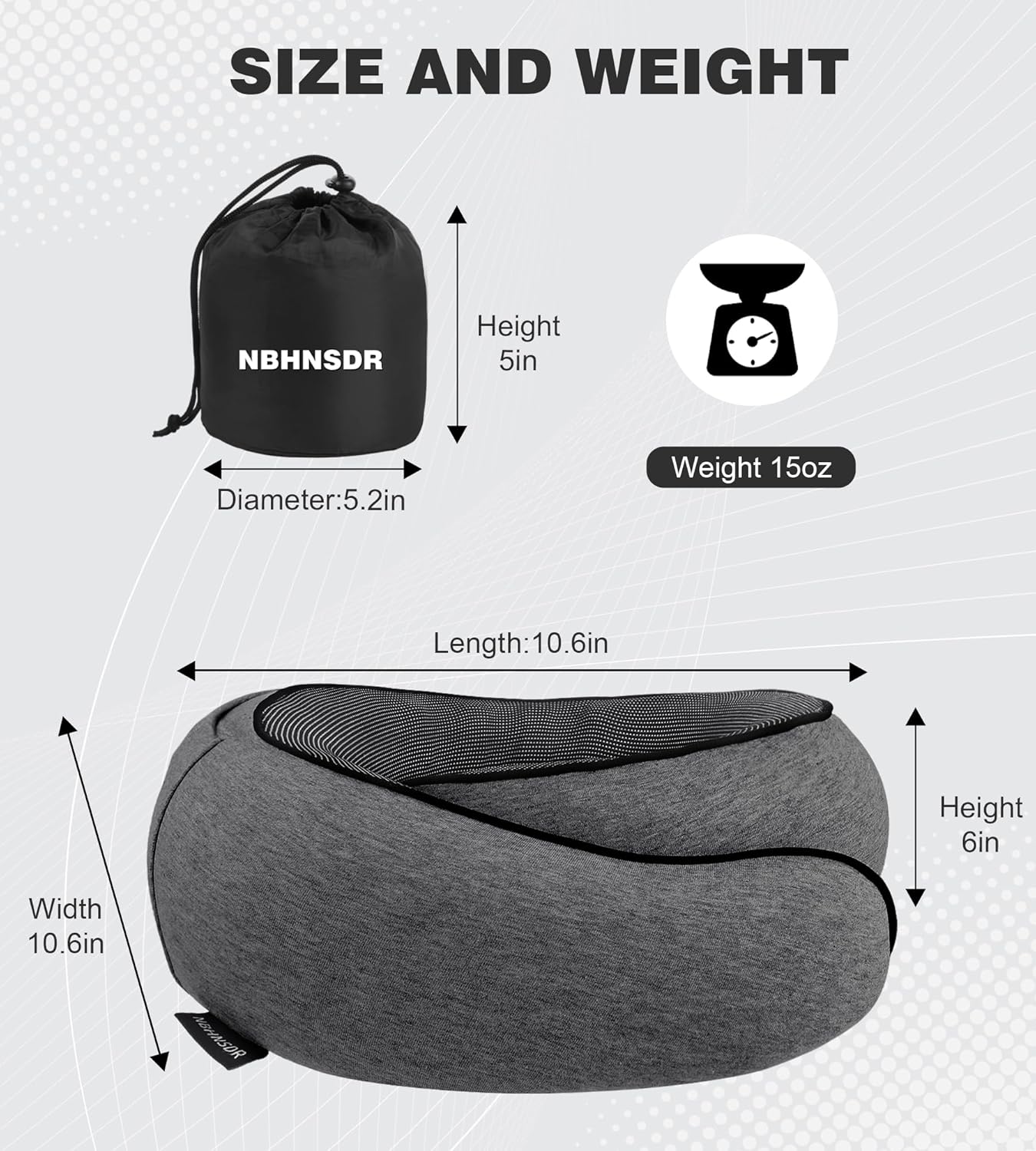 Airplane Travel Pillow, Memory Foam Travel Pillow, Suitable for Sleeping on Planes, in Offices and in Cars, a Must-Have for Long Flights, and a Necessity for Road Trips.