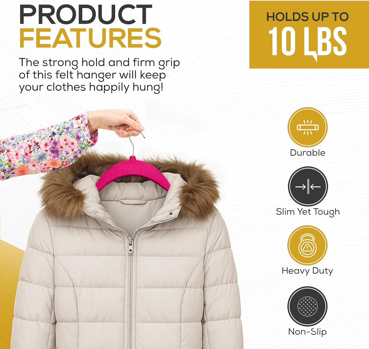 Premium Velvet Hangers 50 Pack Ultra Thin Non Slip Adult Felt Space Saving Suit Hanger for Closet Heavy Duty Coat Pants Jackets Dress Hangers 360° Swivel Hook Hold Upto 10 lbs Dark Pink