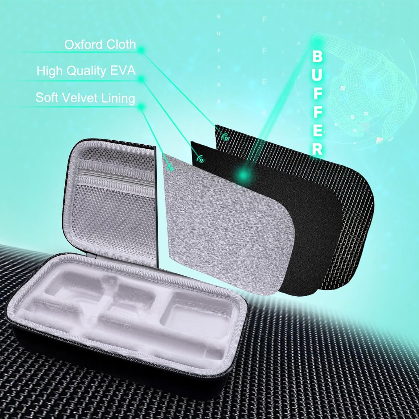 XANAD Hard Case for Insta360 X5/X4/X3/X2 Waterproof 8K 360 Action Camera,114CM Selfie Stick- Storage Carrying Bag