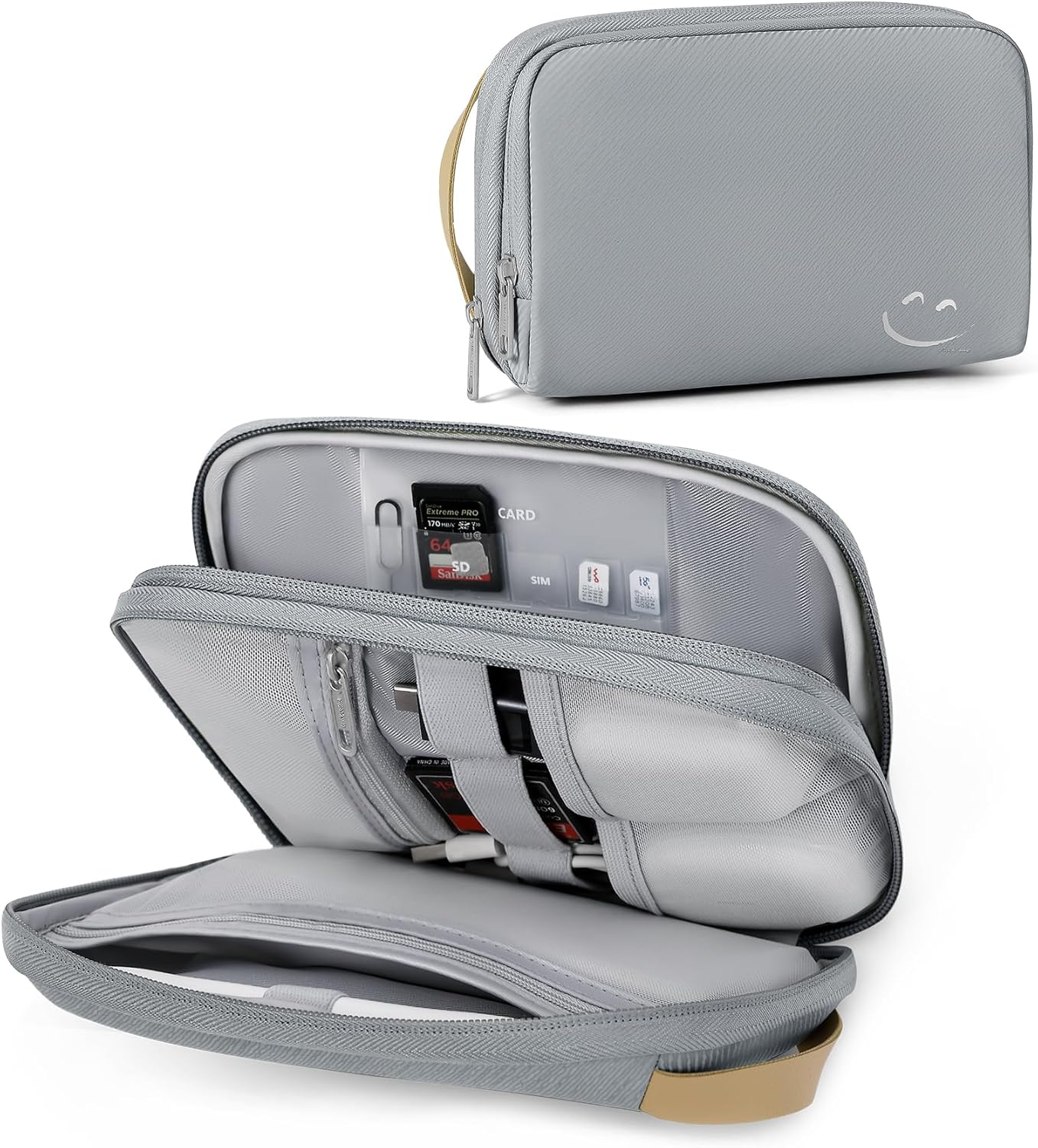 Travelkin Travel Cord Organizer, Electronic Organizer Travel Case, Cable Organizer Bag For Cords,Chargers Phone, Sd Card,Usbs