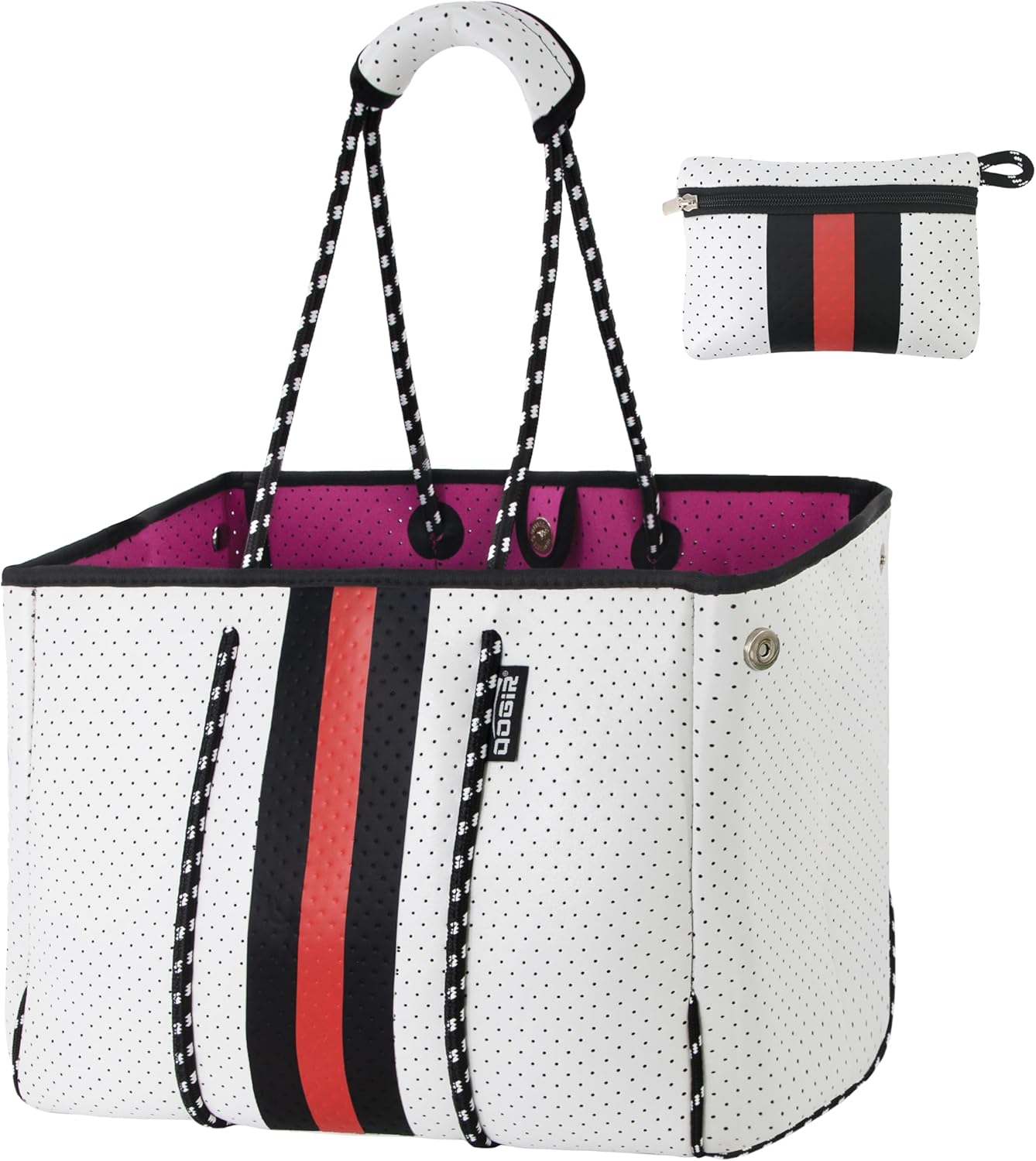 QOGiR Neoprene Multipurpose Beach Bag Tote with Inner Zipper Pocket … … … …