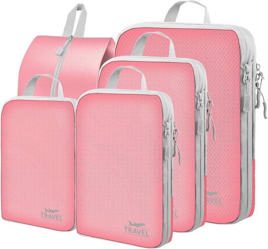 4-Piece Packing Cube Set - Lightweight Luggage Organizers for Travel, Vacation and Suitcases - Durable Accessories with Compression
