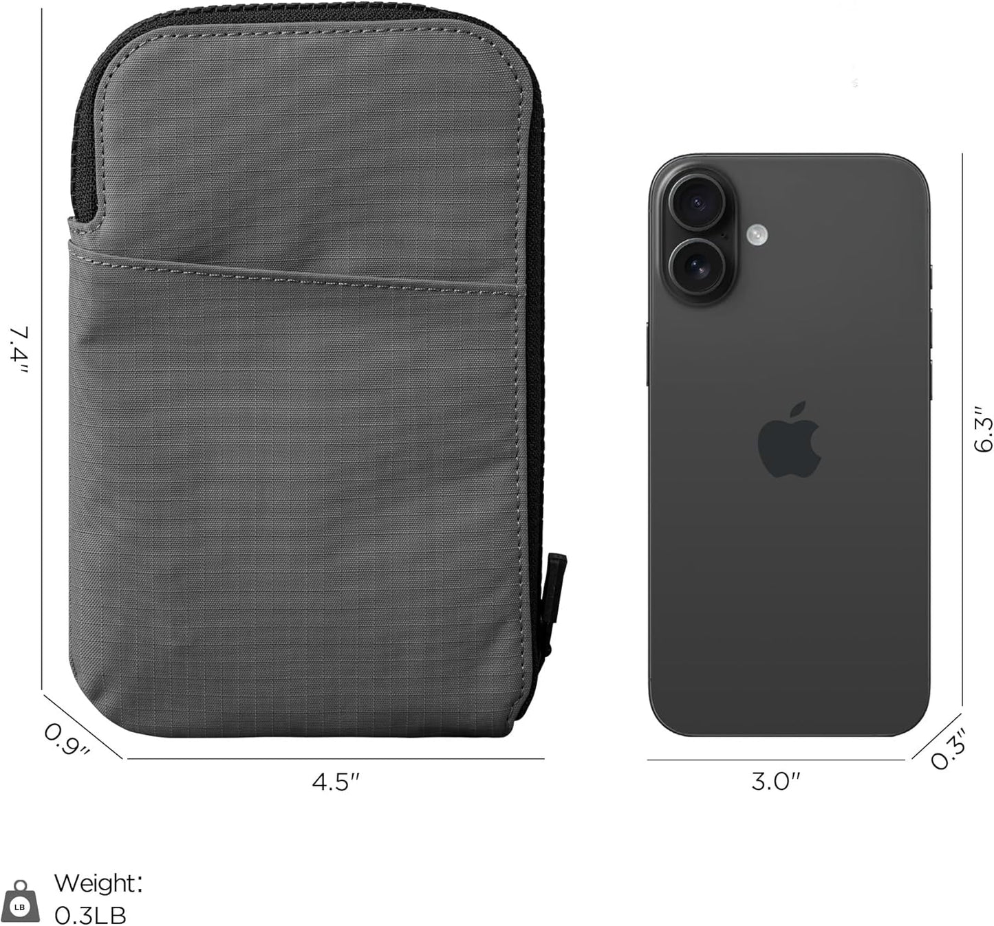 ALPAKA Zip Travel Wallet - Store Your Travel Accessories Efficiently - 3 Internal Pockets For Your Passport and More - 2 Card Slots - Made From Recycled and RFID-Protective Material