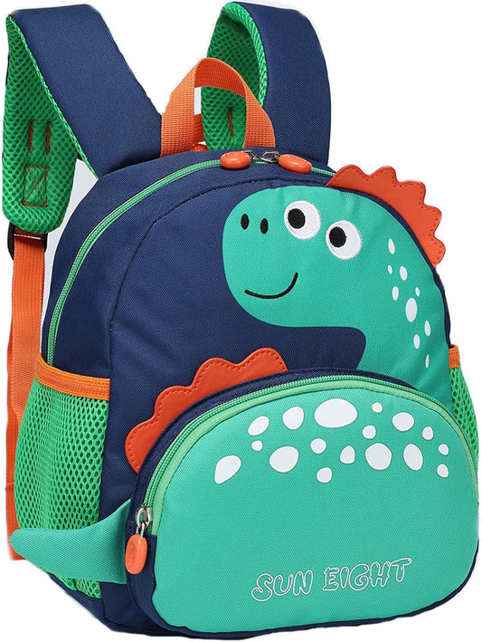 SUN EIGHT Toddler Backpack for Girls Kids Backpack Cute 3D Cartoon School Bag for Baby Boy Girls 1-5 Years Baby Backpack (Dinosaur)