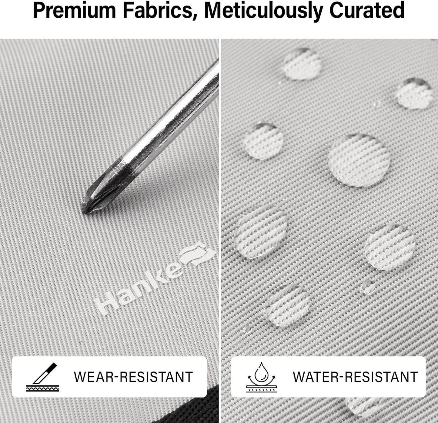 Hanke Passport Holder, Travel Wallet for Womens and Men, Neck Wallet Hidden Passport Pouch for Travel Adjustable Lightweight Thin with 6 compartments (Light Grey)