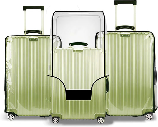 3 PCS Luggage Covers for Suitcase TSA Approved,20/24/28 Inch Transparent Luggage Protector 1.5mm Thickness Suitcase Protector Cover TAS Approved Suitable for Long Travel Accessories