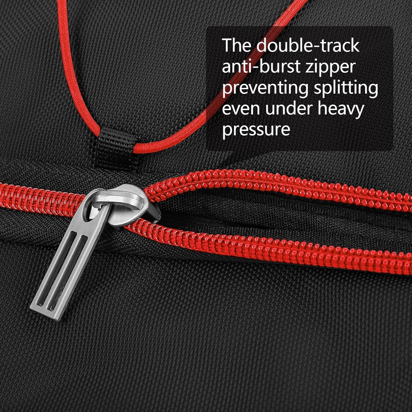 110L Expandable to 140L 32” Foldable Oxford Soft-Sided Rolling Duffle Bag with 2 Heavy-Duty Wheels,3 Large Compartments,Adjustable Shoulder Strap and Attached Organizer Pouch,Black Red