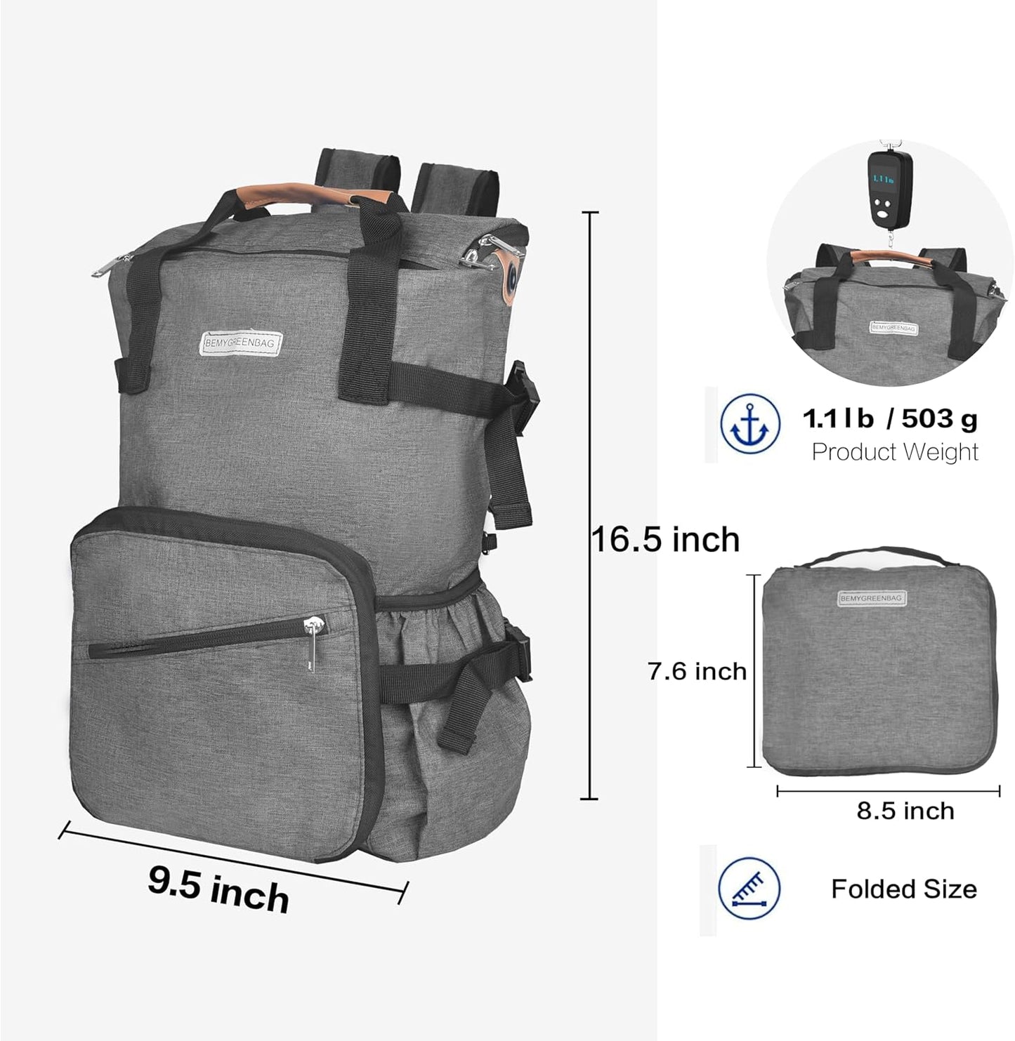 35L Foldable Waterproof Backpack For Outdoor Sports Travel Inside Wet Clothes Compartment Packable For Multiple