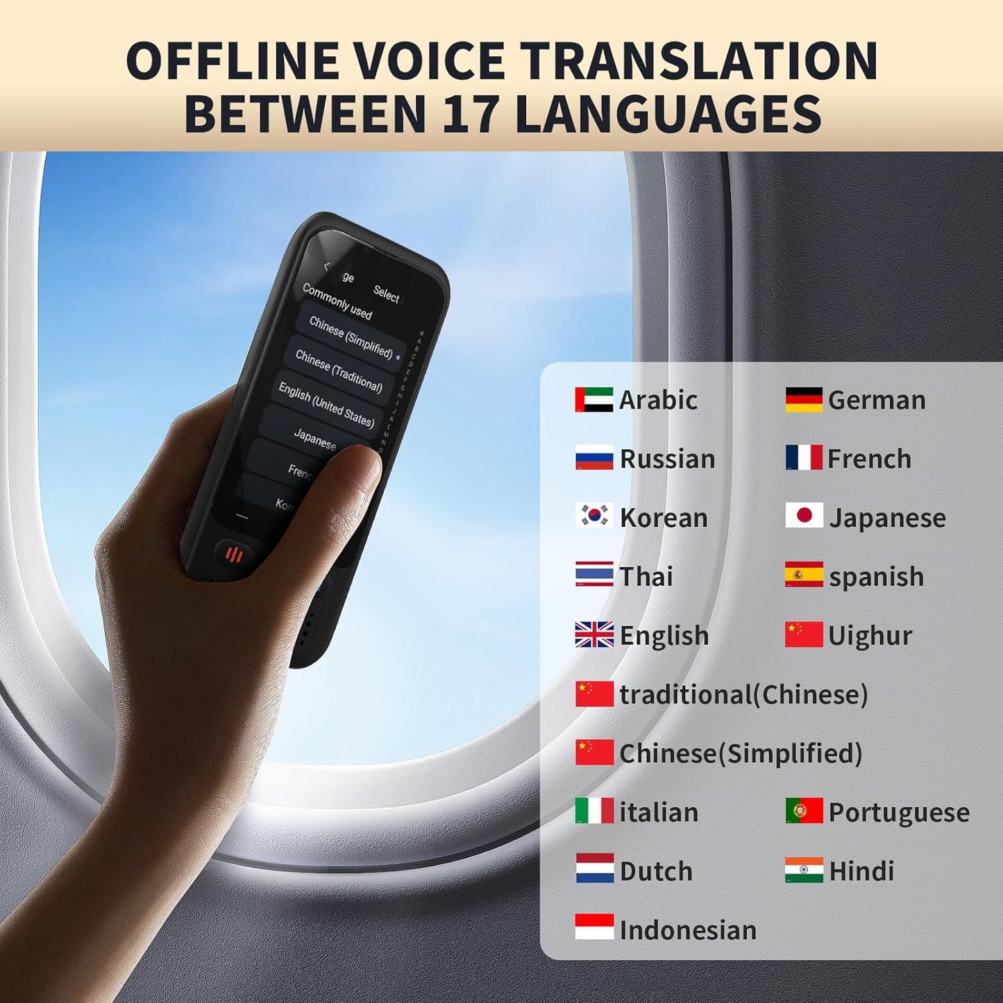 Language Translator Device, Upgraded ChatGpt AI Translator No WiFi Needed, 138 Languages Two Way Real-Time Voice Translation, Offline&Recording&Photo Translation for Travel Business Learning
