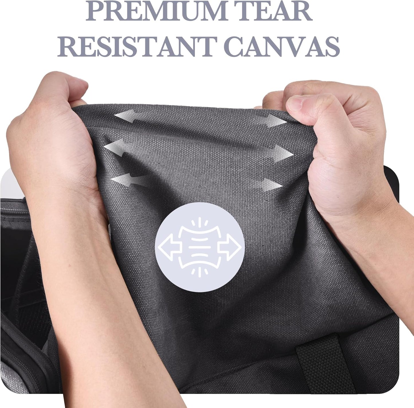 SHOWKOO Duffle Bag for Travel 60L Expandable Canvas Travel Bag Durable Vintage Weekender Overnight Carry On Bag for Men(Dark Gray)