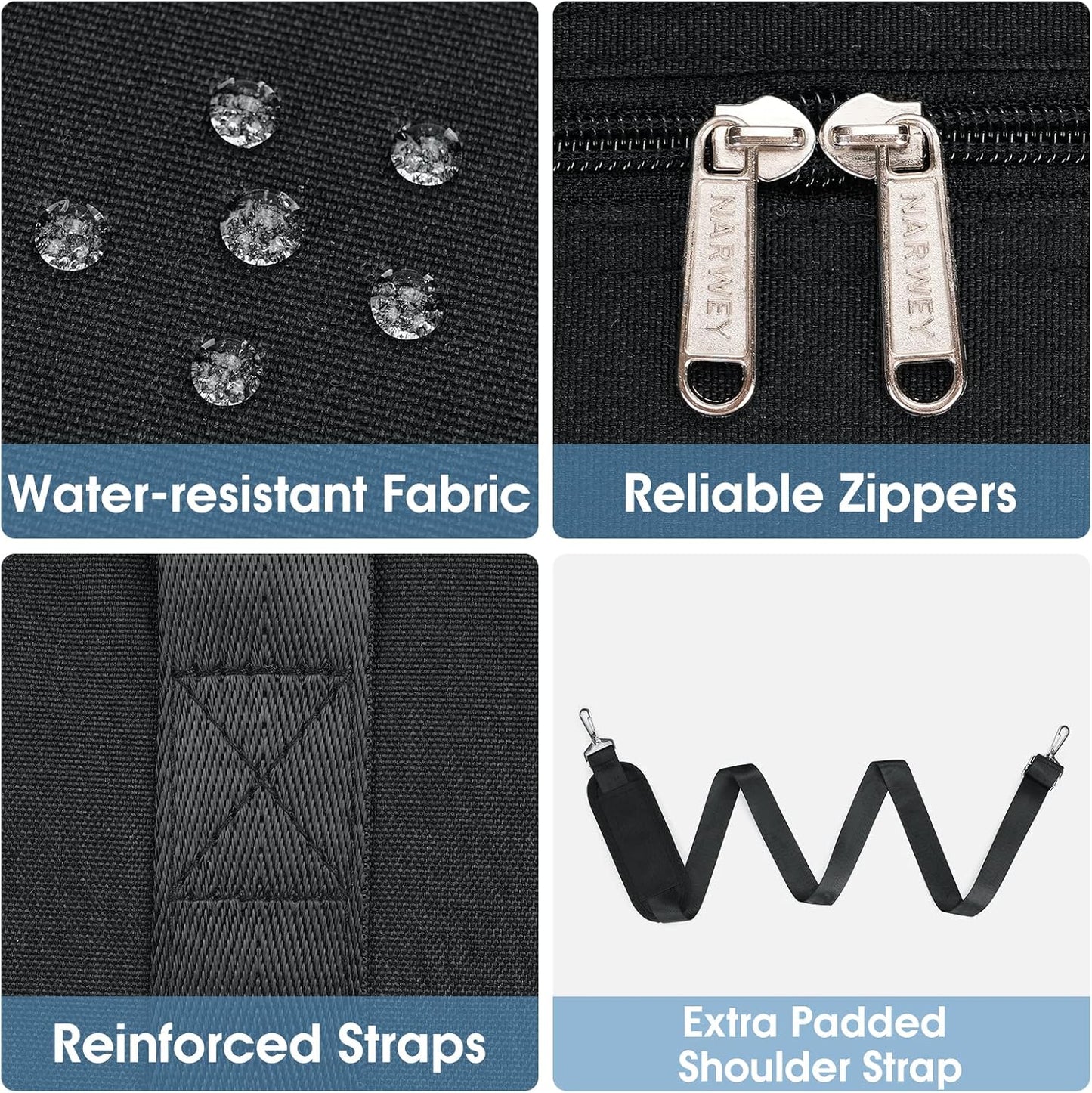 For Spirit Airlines Personal Item Bag 18x14x8 Foldable Travel Duffel Bag Underseat Carry on Luggage for Women and Men 30L (Black)