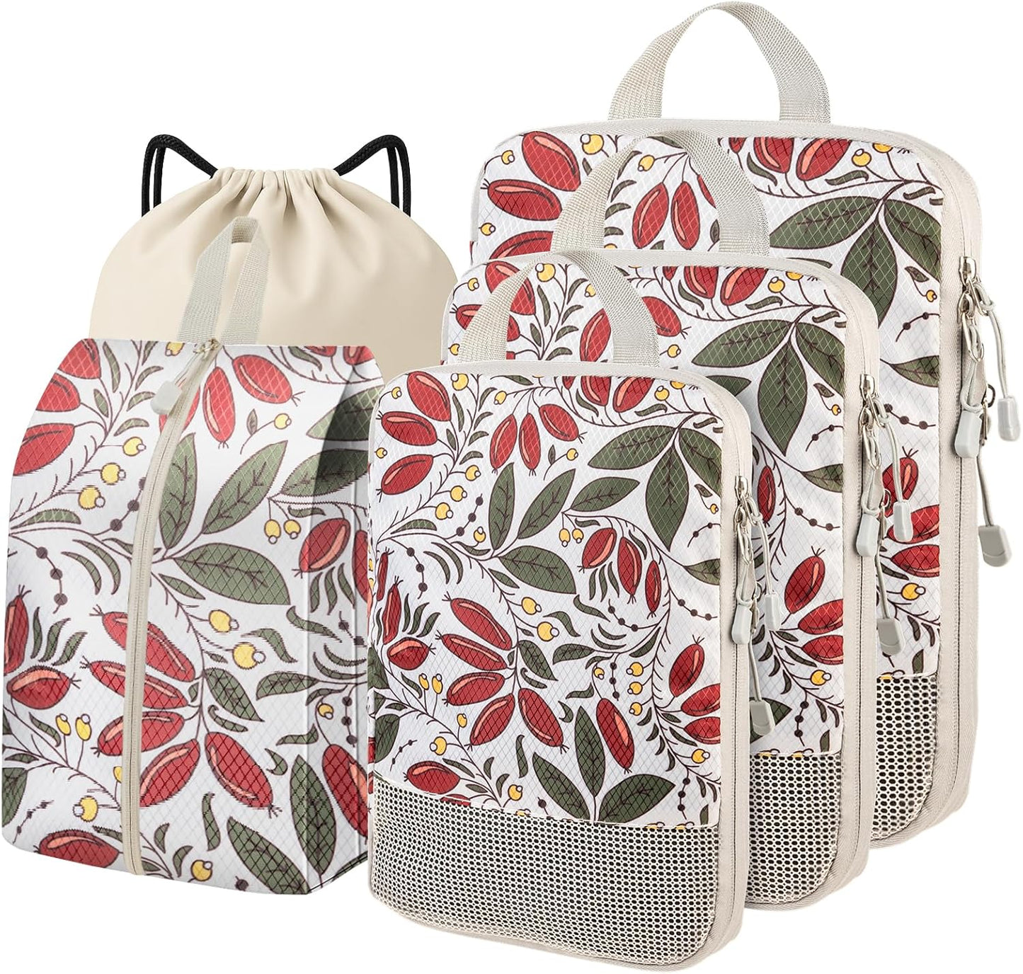 4-Piece Packing Cube Set - Lightweight Luggage Organizers for Travel, Vacation and Suitcases - Durable Accessories with Compression