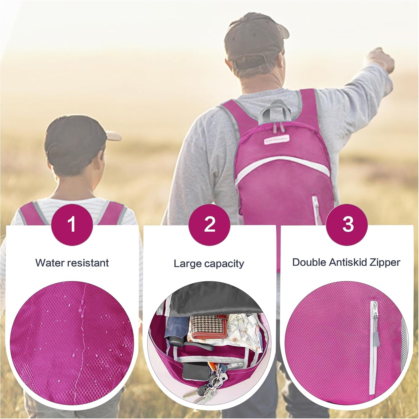 35L Foldable Waterproof Backpack For Outdoor Sports Travel Inside Wet Clothes Compartment Packable For Multiple